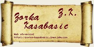 Zorka Kasabašić vizit kartica